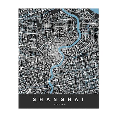Shanghai China SHANGHAI Map Art China Maps Pattern Art Print/Poster ...