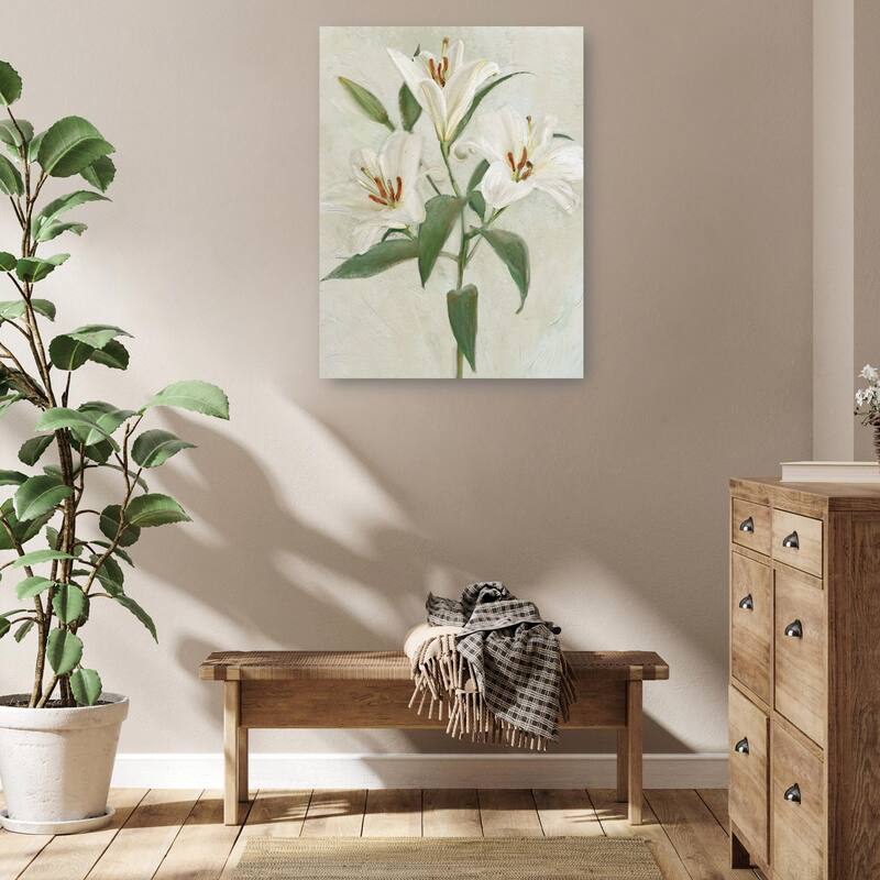 Lys Blancs II By Studio Arts Canvas Art Print