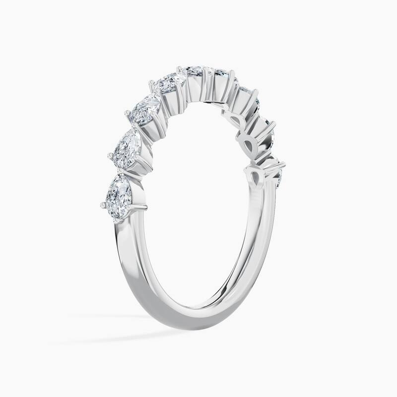 Auriya 14k Gold Pear East-West Lab Grown Diamond Half Eternity Band 0.90 - 3.00 ct. tw. (F-G, VS)