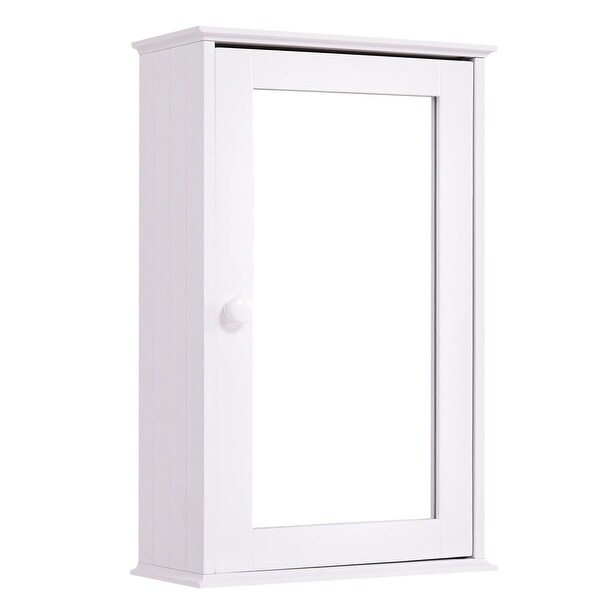 shop bathroom wall cabinet with single mirror door - free shipping