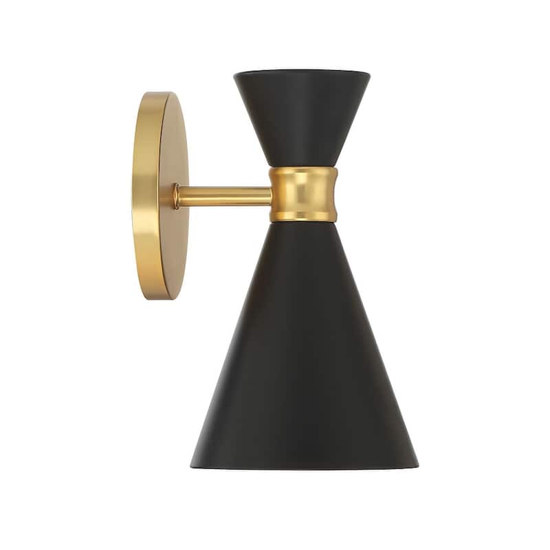 Kovacs P1826 Conic 1 Light 9" Tall Downlight Wall Sconce with Steel