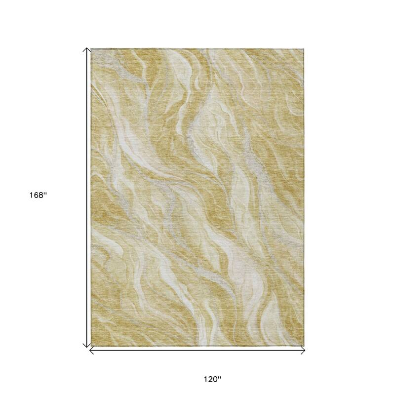 HomeRoots Abstract Transitional Rectangle Outdoor Rug