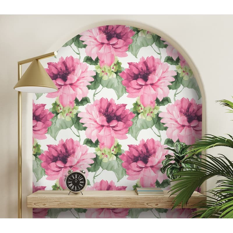 Harry & Grace Watercolor Floral Peel and Stick Wallpaper