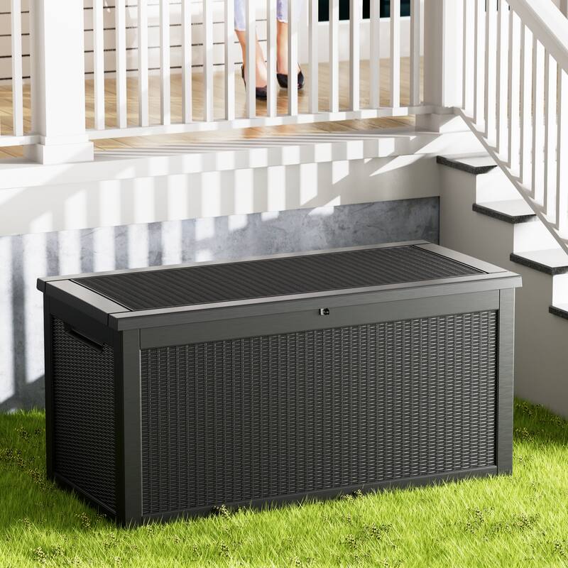 260 Gal. Resin Outdoor Patio Storage Deck Box