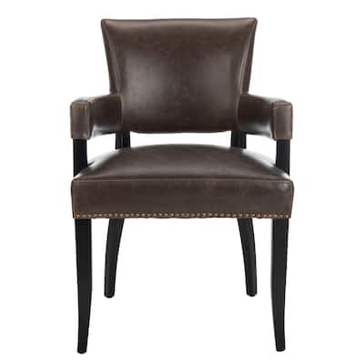 SAFAVIEH Dining Desa Antique Brown Arm Chair