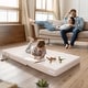 preview thumbnail 4 of 48, DoCred Kids Folding Sofa, Convertible Floor Mattress, Bed, Play Couch Beige
