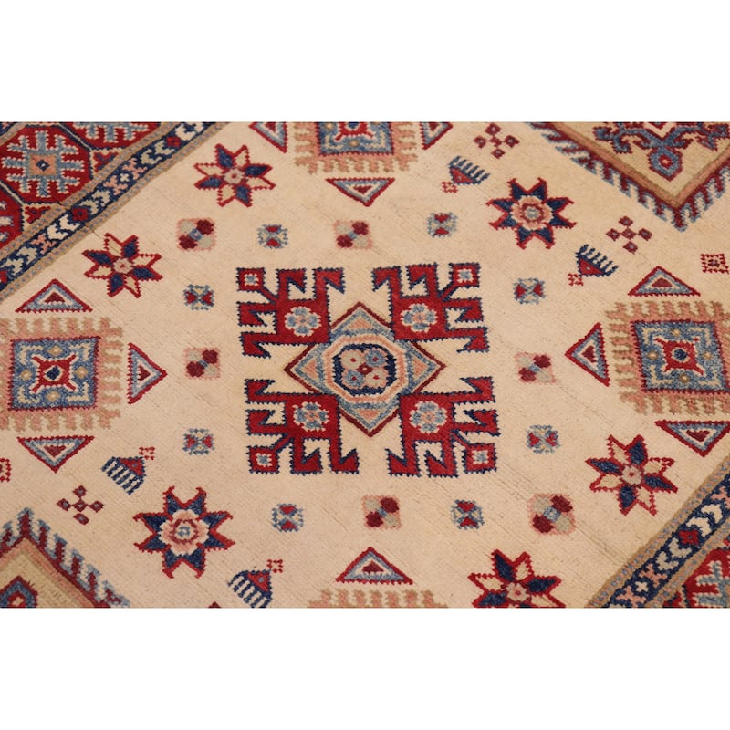 Bohemian Kazak Clay Gold/Red Wool Rug - 3'3'' x 4'9''