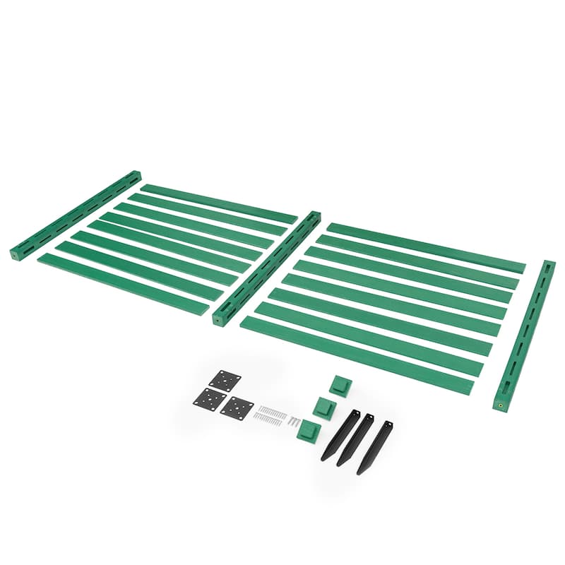 2,4-Panel Courtyard Privacy Fence Without Digging Pits, Easy To Set Up, No Damage To The Ground - 39.3 in. W x 35.6 in. H