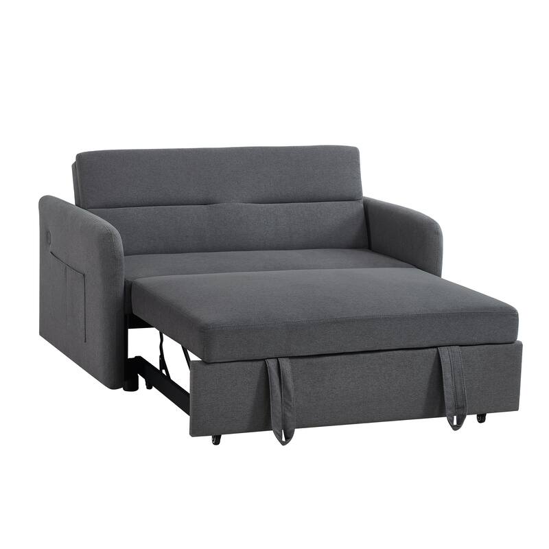Pull Out Sofa Bed with USB Ports Grey