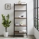 preview thumbnail 3 of 23, Middlebrook Lahuri 72-inch Open Ladder 5-shelf Bookshelf Rustic Oak