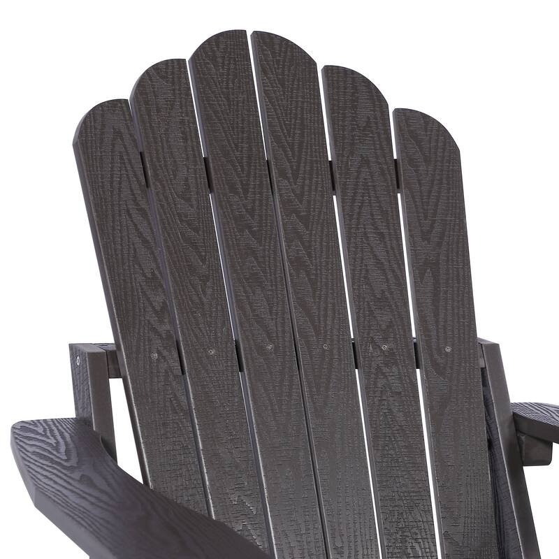 Haven Folding Poly Resin Plastic Adirondack Chair