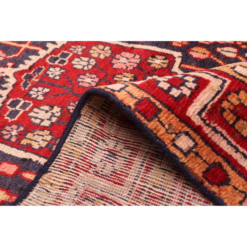 ECARPETGALLERY Hand-knotted Andelz Dark Navy, Red Wool Rug - 4'1 x 6'11