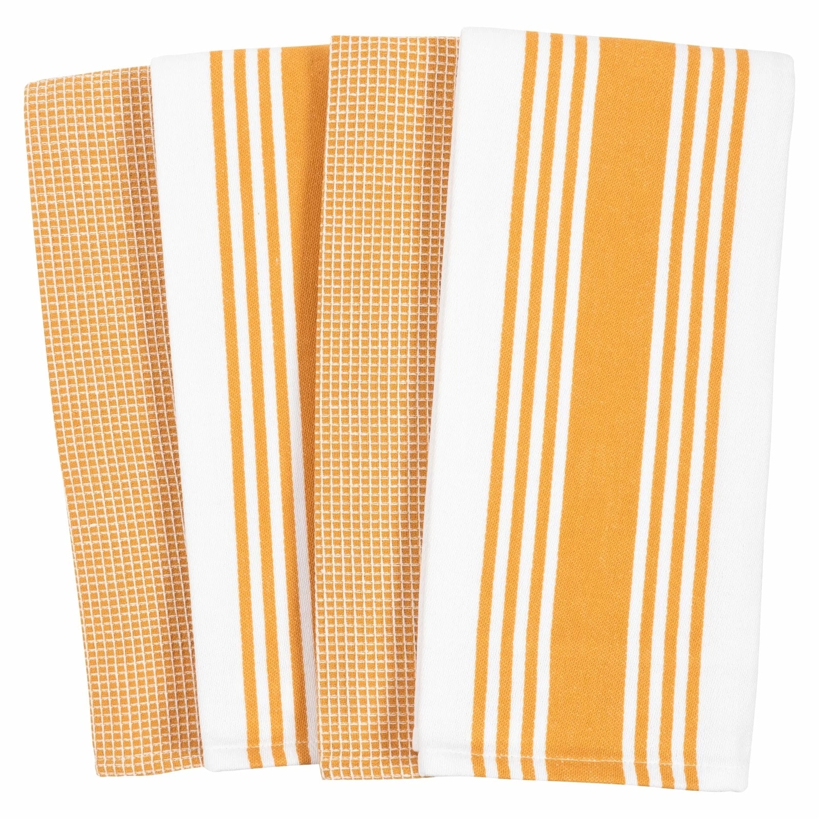 KAF Home Set of 4 Centerband and Waffle Kitchen Towels, 18x28 - On Sale -  Bed Bath & Beyond - 33239709