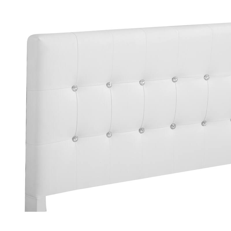 White Twin Bed with Sleek Transitional Frame, Stylish Finish and Strong Construction for Kids or Guest Bedrooms