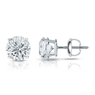 Auriya 2 1/4ctw Round Diamond Stud Earrings 18kt Gold GIA Certified