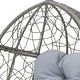 preview thumbnail 14 of 35, Moasis Cushioned Egg Chair with Rocker, PE Wicker