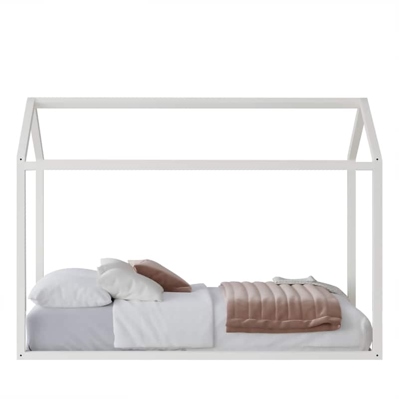 CraftPorch Dream House-shaped Twin size Wooden Canopy Bed