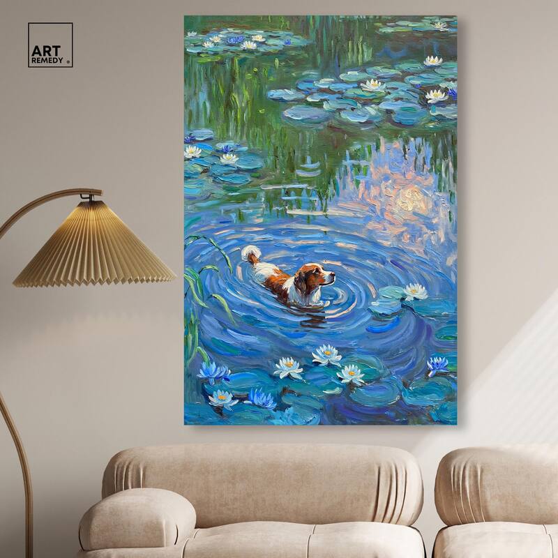 Lily Lagoon I Canvas Modern Classic by Art Remedy, Gallery Wrapped