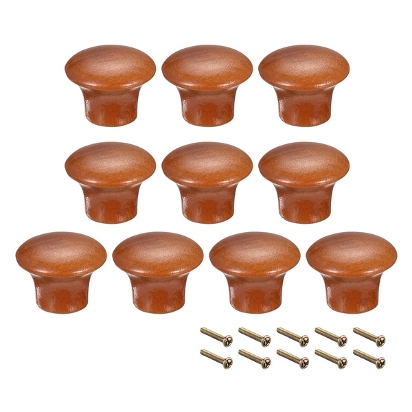 Round Pull Knob Handle 23mm Dia Cabinet Furniture Bedroom Kitchen Drawer 10pcs - 33mmx17mm(D*H)-10pcs