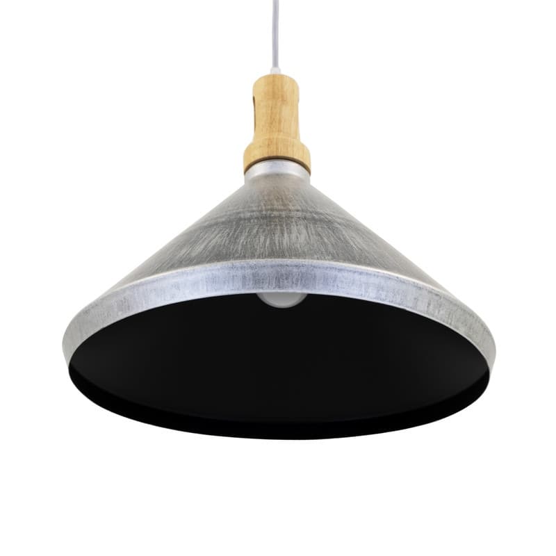 Yosemite Home Decor Gris Plateado Collection Large Triangle Pendant - 15.70 x 15.7 x 13.5