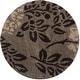 preview thumbnail 17 of 35, SAFAVIEH Florida Shag Seeta Floral Area 1.2-inch Thick Rug 4' Round - Smoke/Dark Brown - Round