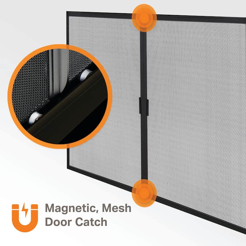Pleasant Hearth Collin Fireplace Glass Door Small Black