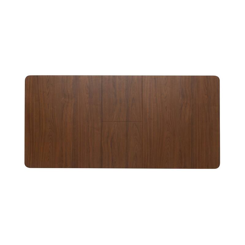 Space Savers Satin Walnut Rectangular Leg Table for Dining Room 75" - Width 36" x Depth 75" x Height 30"