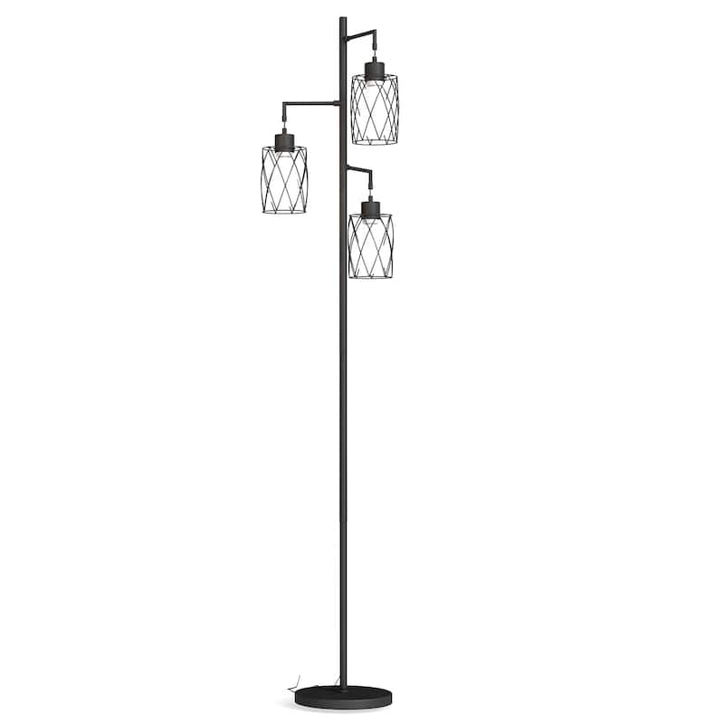 67 Inch 3-Light Tree Floor Lamp with Foot Switch, Easy to Assemble