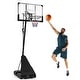 preview thumbnail 1 of 9, Goplus 4.9-10 FT Basketball Hoop System with 44 Inch Shatterproof - 48" x 28" x 96" (L x W x H) Black - 48" x 28" x 96" (L x W x H)