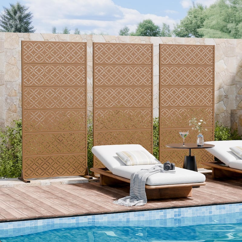 Palace Metal Privacy Screen Panel Free Standing