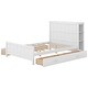 preview thumbnail 11 of 34, Full Platform Bed with Storage Drawers, Shelves, and Headboard, White