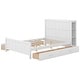 preview thumbnail 35 of 34, Grey Full Platform Bed with Drawers, Storage Shelves, Headboard & Footboard
