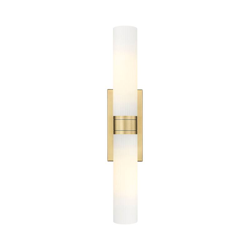 Innovations Lighting 617-2W-3-24 Ballston Urban Vanity Ballston Urban - Brushed Brass / Striped White