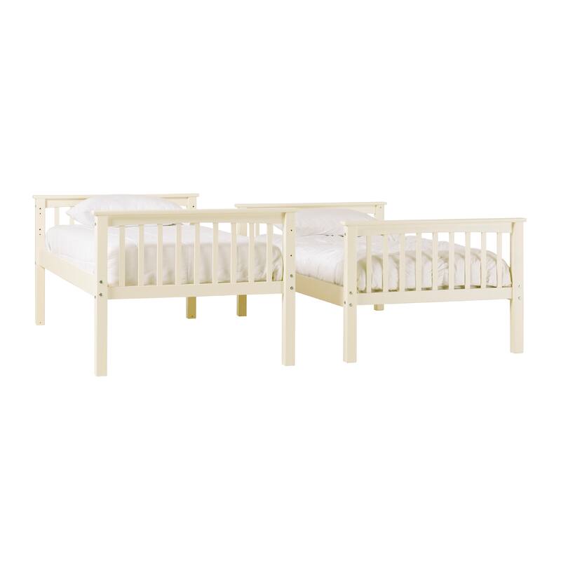 Walker Edison Como Solid Wood Mission Twin Convertible Bunk Bed
