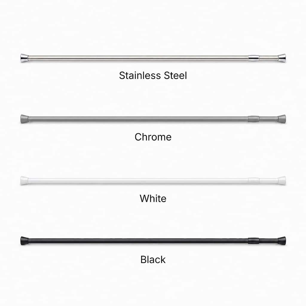 Tension Adjustable Shower Curtain Rod 43-79 Inches