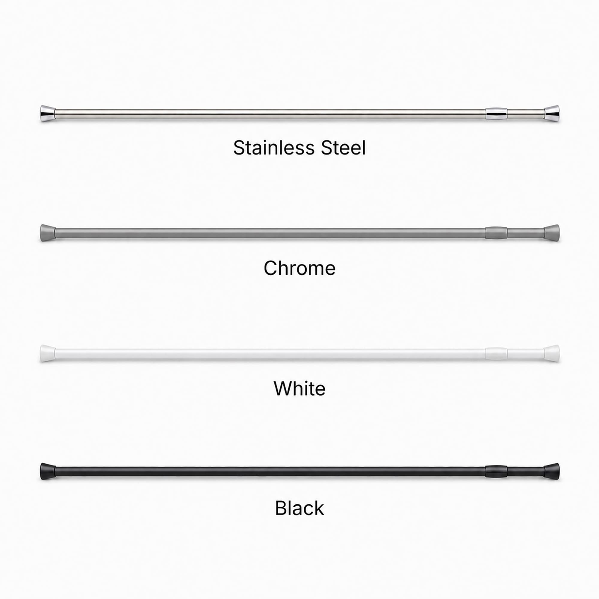 Tension Adjustable Shower Curtain Rod 43-79 Inches