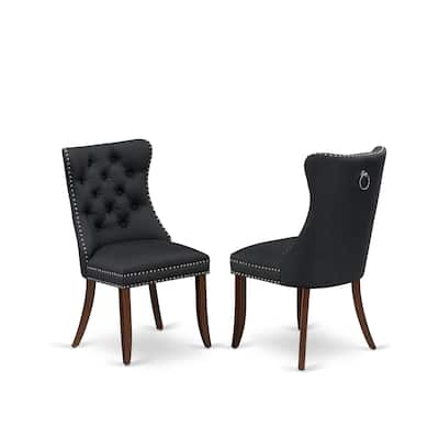 East West Furniture Kitchen Set Consists of a Rectangle Dining Room Table and Parson Chairs, Mahogany (Pieces Options)