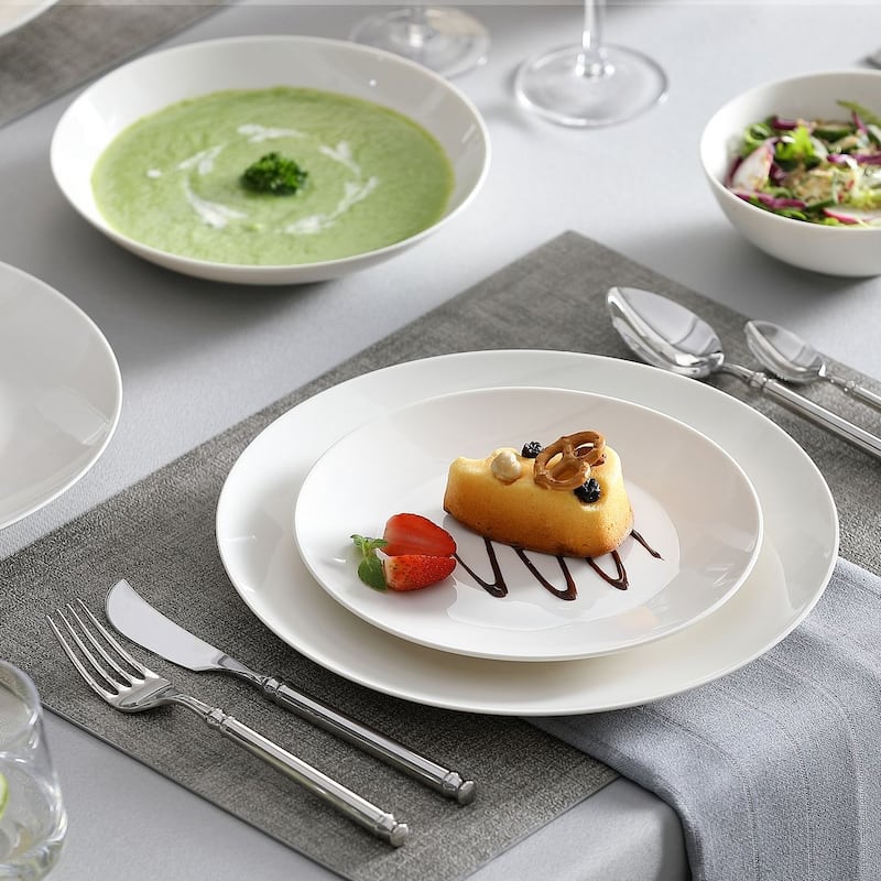 MALACASA 16-Piece New Bone China Dinnerware Set, Service for 4