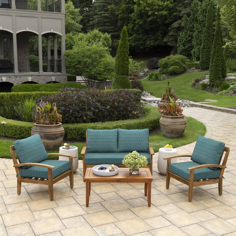 ARDEN Outdoor Loveseat Cushion Set, 48 x 24