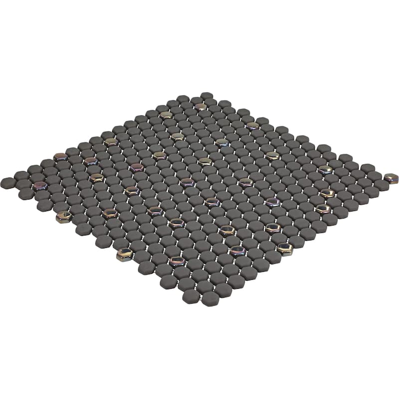 Daltile Starcastle 5/8" Mini Hexagon Glass Wall and Floor Mosaic (15 PC Per Carton) (13.80 SQFT Per Carton)