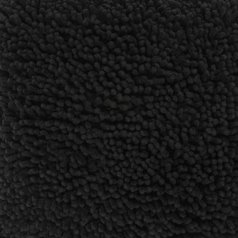Black Boho Textured Modern Down Throw Pillow