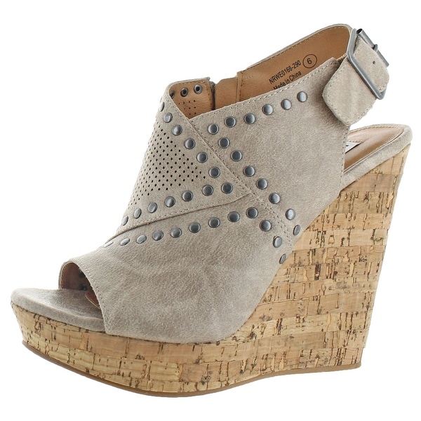 Not Rated Sinni Women's Peep Toe Cork Wedge Sandals