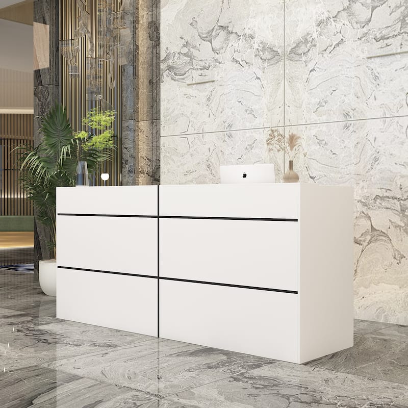 Reception Desk Cabinet Perfect for Home Office or Entertainment Center