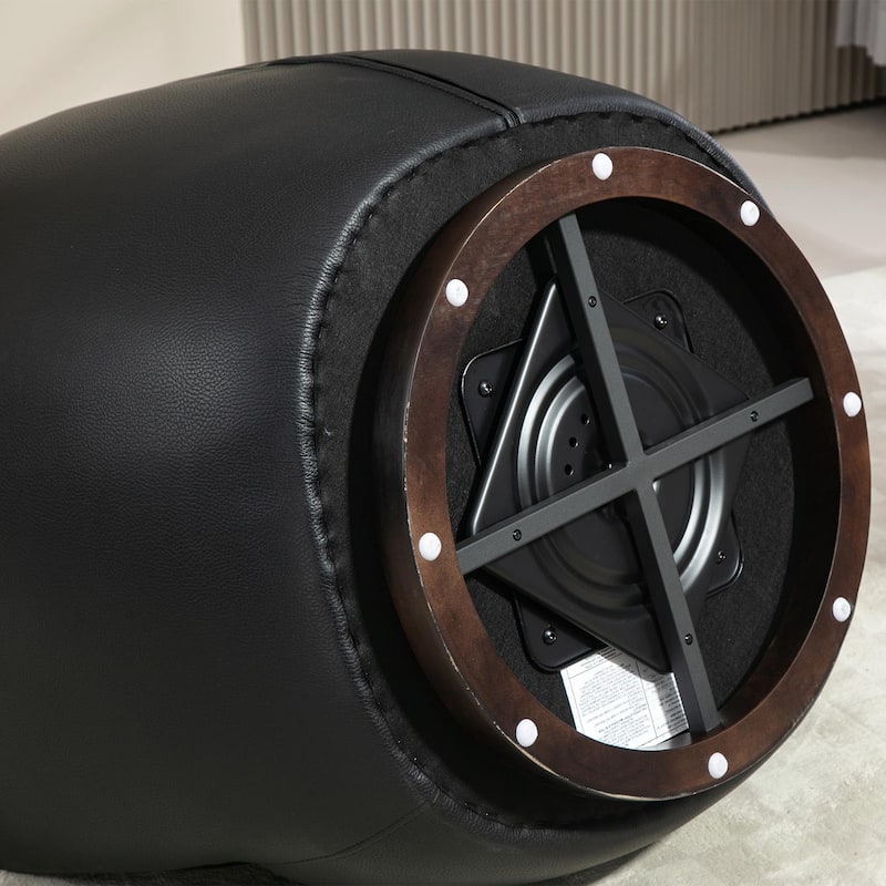 Modern Swivel Barrel Armchair with Storage