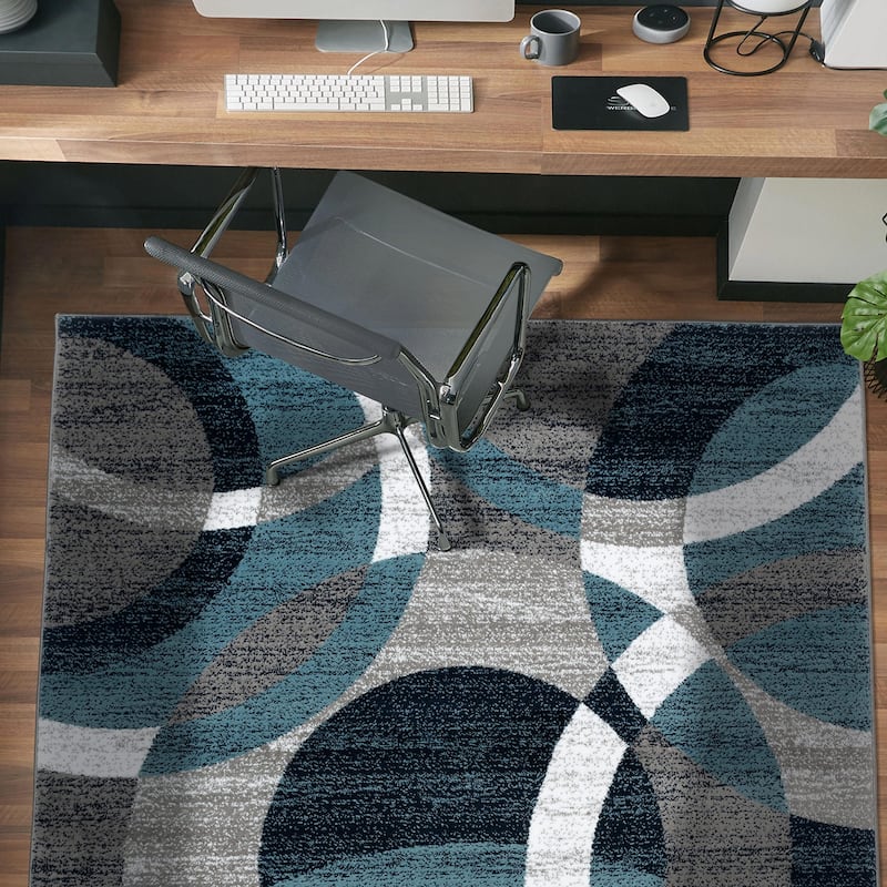 World Rug Gallery Geometric Circles Area Rug