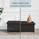 preview thumbnail 153 of 192, Empyrean Tuffted Folding Foot Rest Storage Ottoman Bench with Storage Bins