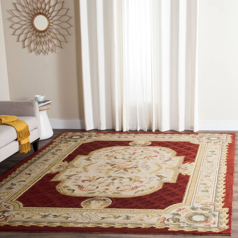 SAFAVIEH Handmade Easy Care Stefanie Oriental Rug - 6' x 9' - Ivory/Red - Rectangle