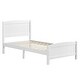 preview thumbnail 13 of 13, White Twin Pine Single-Layer Core Vertical Stripe Full-Board Curved Bed Head