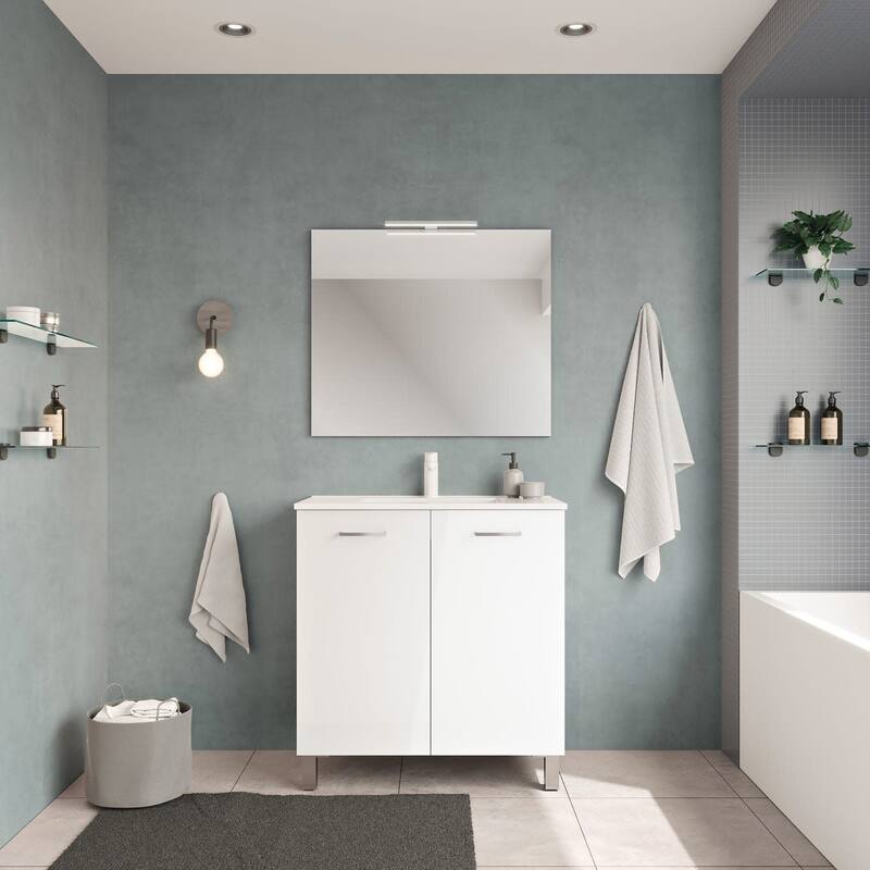 WS Bath Collections Logic 80 Set Logic Vanities 31-1/2" Free Standing