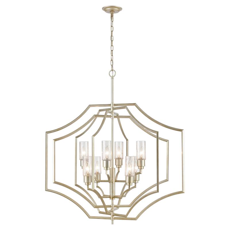 Cheswick 36-inch Wide 8-Light Chandelier in Aged Silver - 36in W - 36in W - Silver